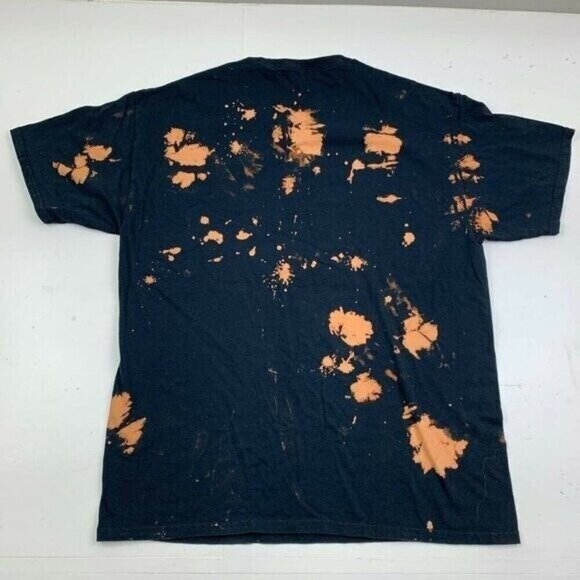 Pink Floyd Unisex Bleach Splatter Dark Side of The Moon Graphic Print T-Shirt L - Picture 3 of 4